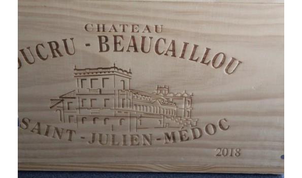kist inh 6 flessen à 75cl wijn, Chateau Ducru-Beaucaillou, Saint-Julien-Medoc